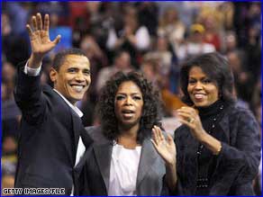 Oprah, Barack and Michelle Obama