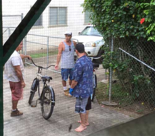 Paul Bin Chong Say returning stolen bike to neighbors