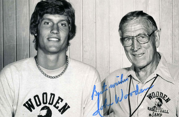 Scott Goold and Coach John Wooden